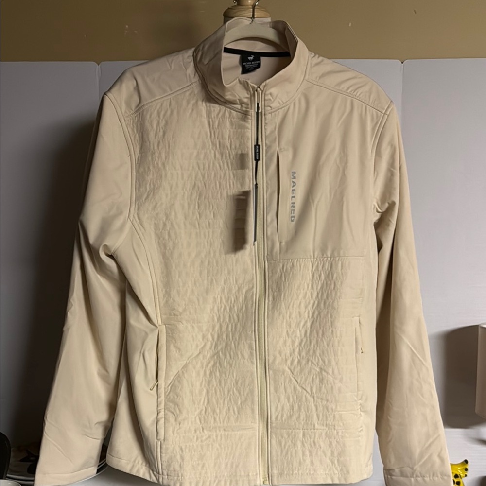 Maelreg Men Beige Full-Zip Jacket
